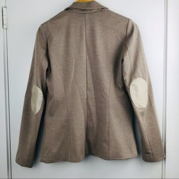 Dynamite Beige Cream Long Sleeve Elbow Patched blazer women Size S - Picture 9 of 13